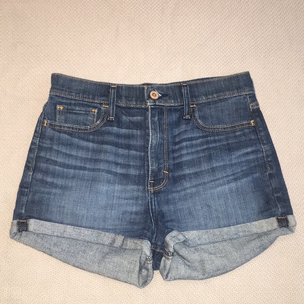Hollister high waisted denim shorts.